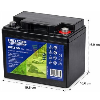 Bater�a Heycar HG12-50 | Gel 12 Voltios 50 Amperios